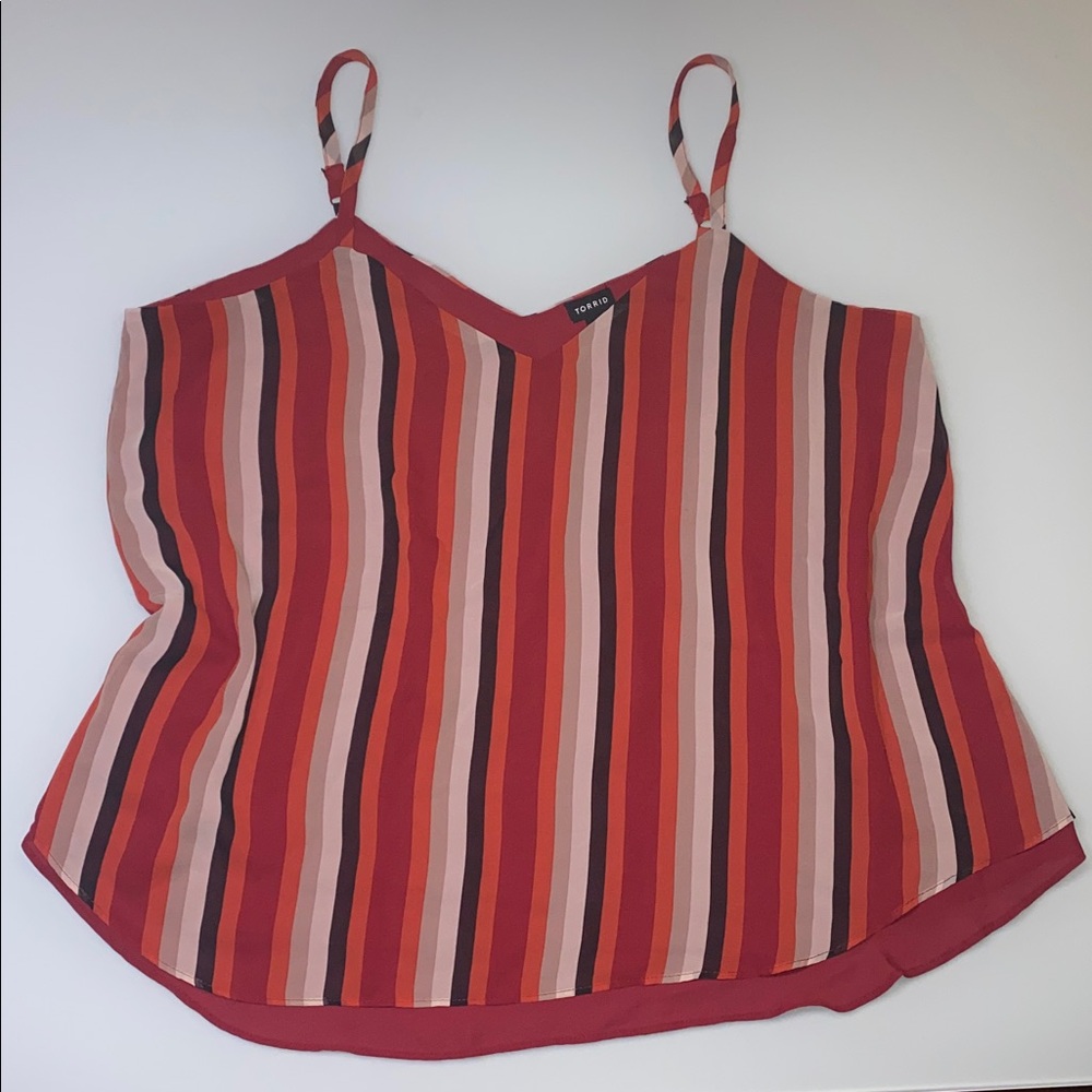 Torrid striped flowy top sz 2